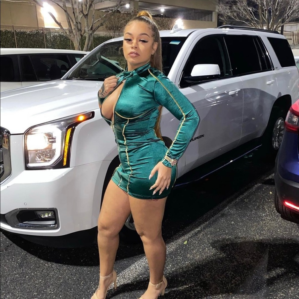 Satin fashion nova mulatto dress